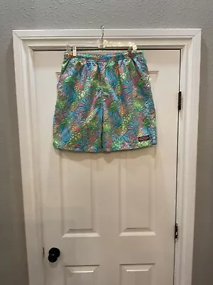 Vineyard Vine Men’s Swim Trunks  With Turtle Pattern Swimming Shorts Size Large • $15