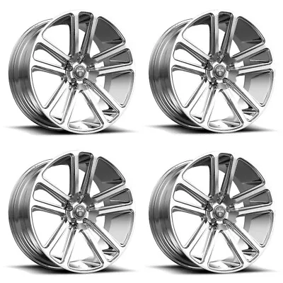 Set 4 DUB S254 Flex 24x10 6x135 Chrome Wheels 24  30mm For Ford Lincoln Rims • $2892