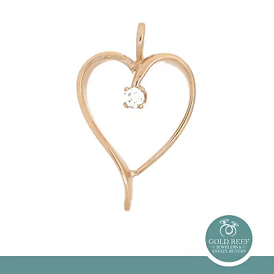 Open Heart Diamond Pendant 14K Yellow Gold 0.07 TW 0.90  • $174.99