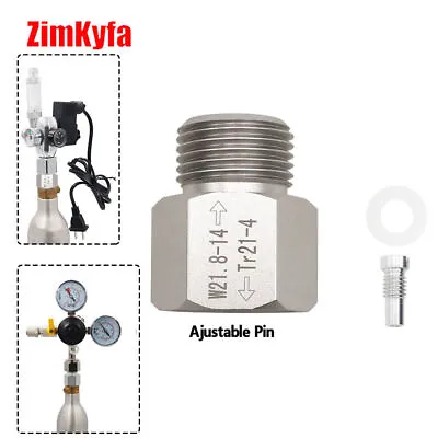 Co2 Adapter For Sodastream Cylinder To W21.8-14(EU) Aquarium Homebrew Regulators • $6.99