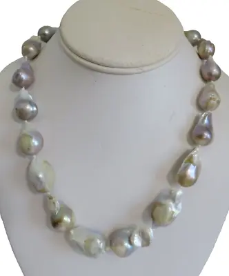 Vintage Faux Baroque Pearl Necklace 19  • $5.49