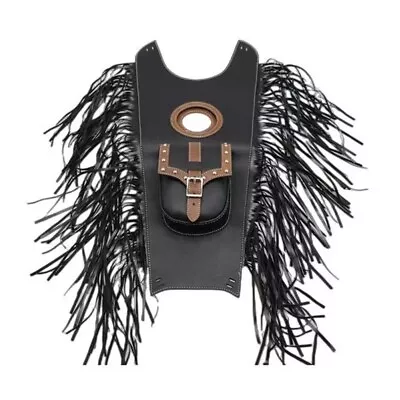 PU Leather Motorcycle Gas Tank Bag Fringed Tank Bib Pad Pouch Cover For Harley • $27.99