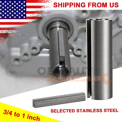 3/4 Inch To 1 Inch W/1/4'' Step Key Gas Engine Pulley Crankshaft Sleeve Adapter • $9.88