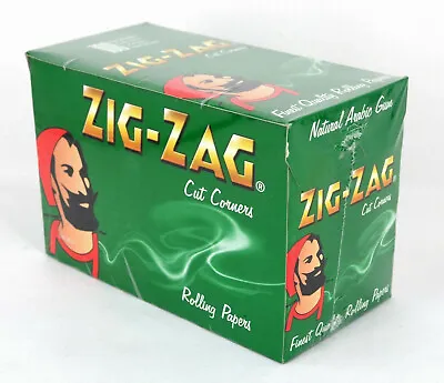  ZIG ZAG GREEN Rizla Cut Corners ROLLING Papers Tobacco Cigarette Filter UK • £4.49