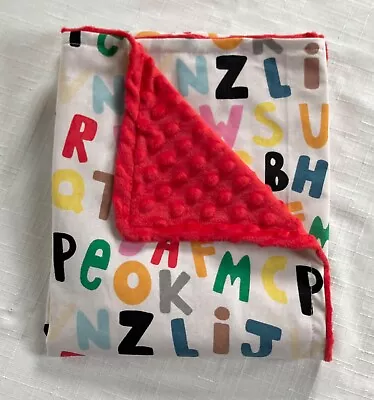 Baby Gift Blanket ABC Alphabet Letters Minky Shower Present Unisex Boy Girl 123 • $19.99