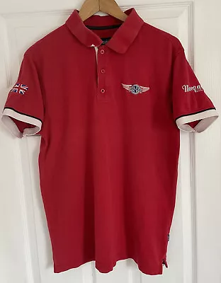 Morgan Motor Company Short Sleeve Polo Shirt Mens Small Red Motorbike • $12.43