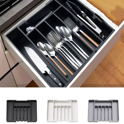 Multipurpose Cutlery Organiser Kitchen Drawer Tray Insert Cabinet Utensil Box AU • $35.62