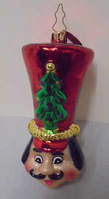 Mark Klaus Christmas Tree Glass Ornament Man 5.25  Tall 2.25  Across 2003 • $16.99