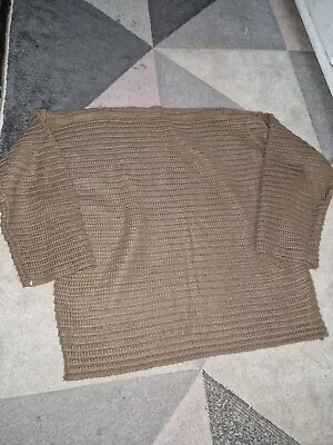 Vintage Mary Quant Square Neck Brown Jumper Medium Size • £22