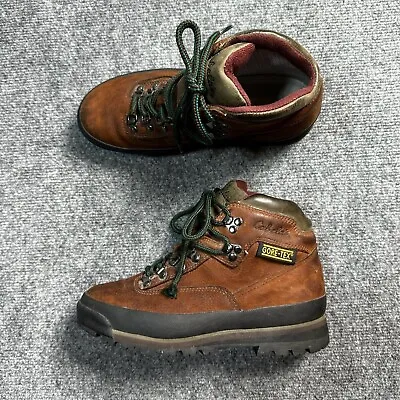 Cabelas Shoes Womens 8 Brown Leather Gore-Tex Working Hiking Hunting Boots • $33