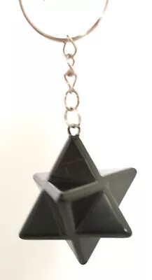 Shungite Keyring Merkaba 2cm EMF 4g 5g Protection Chakra Healing Kareli • £12.99