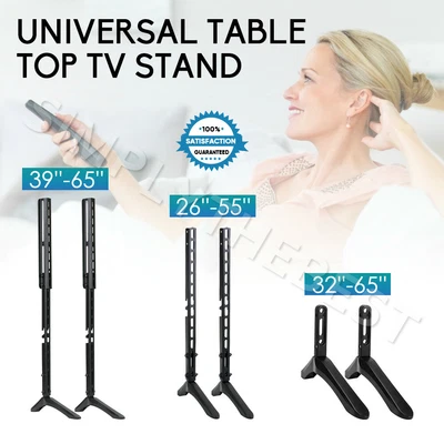 $27.95 • Buy Convenient Universal TV Stand Mount For Samsung Sony Sharp 32-65  LCD LED TCL TV