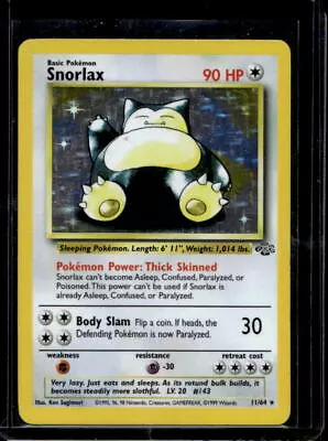 1999 Pokemon Game Snorlax Holo Jungle #11/64 TCG • $10