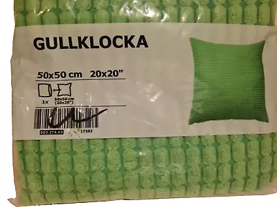 IKEA Gullklocka Green Cushion Cover 50x50cm | Chenille Fabric | UK Free Delivery • £9.99