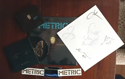Metric - Fantasies Super Edition LP CD 7  Signed Picture Back 2 Stickers Etc • $250