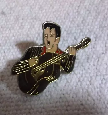 Vintage Elvis Presley Goldtone & Enamel Lapel Pin~Made In China • $3.19