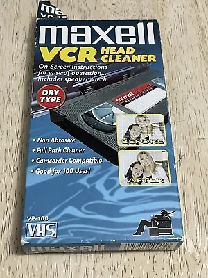 Maxell VHS VCR Dry Video Head Cleaner VP-100 Tape With On Screen Instructions  • $7.99