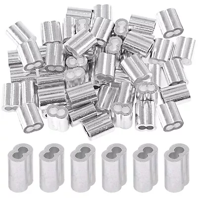 Aluminium Wire Rope Ferrules Clamp Sleeves Crimping For Wire Rope 1mm-12mm • $5.25