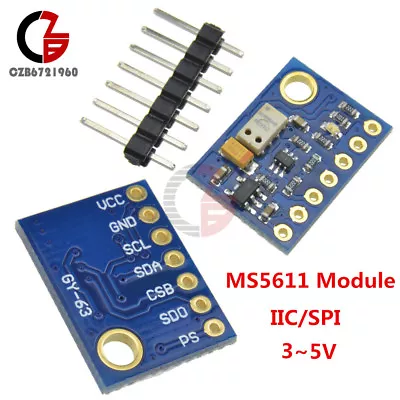 MS5611 High-Resolutio​​n Atmospheric Pressure Module Height Sensor 3V-5V 12C SPI • $7.93