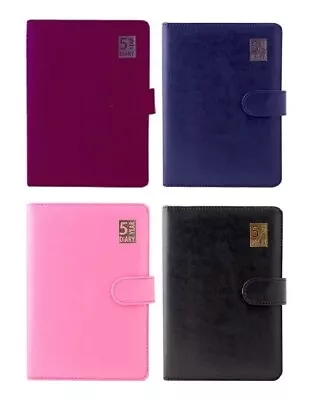 £7.75 • Buy Five (5) Year Undated Diary Leather Look A5 Day Per Page Padded Magnetic Closure