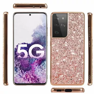 $14.99 • Buy For Samsung S23+ S20 S10 5G S9 S8 S7 A52 A72 Shockproof Soft Glitter Cover Case