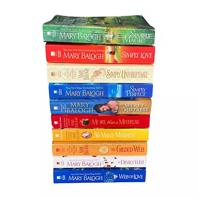 Mary Balogh 3 Complete Series Set Simply Quartet Mistress Web Trilogy Romance 11 • $45