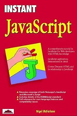 Instant JavaScript McFarlane Nigel Used; Good Book • £2.99