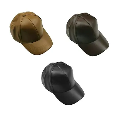 Faux Leather Snapback Baseball Cap Dad Hat Visor • $11.99