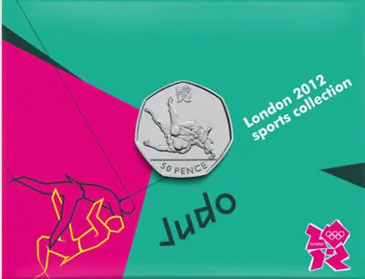 London 2012 Royal Mint Olympic JUDO 50p Coin New ON CARD Minted 2011 RARE • £20