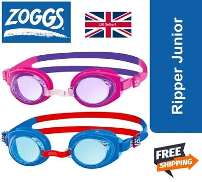 Zoggs Swimming Goggles - Ripper Junior Boys /Girls Childrens - UV Pink/Blue • £11.98