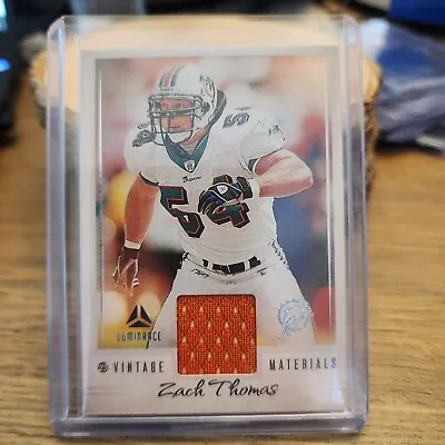 $3.99 • Buy 2023 Luminance Football Zach Thomas Vintage Materials Jersey Patch DOLPHINS