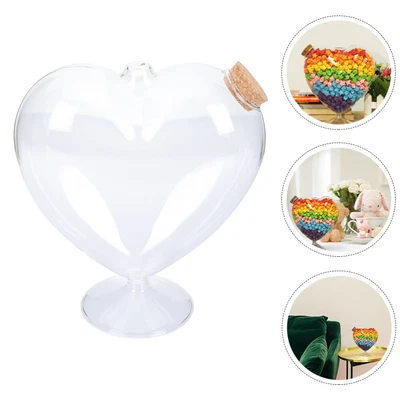 £13.98 • Buy Candy Candy Buffet Crystal Heart Sugar Box Transparent Glass