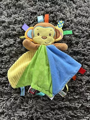 Taggies Multicoloured Patchkin Monkey Soft Toy Comforter • £19.90