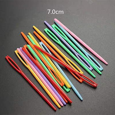 Plastic Sewing Needles- 7cm Childrens Safety Knitting Cross Stitch Darning Tools • £1.99