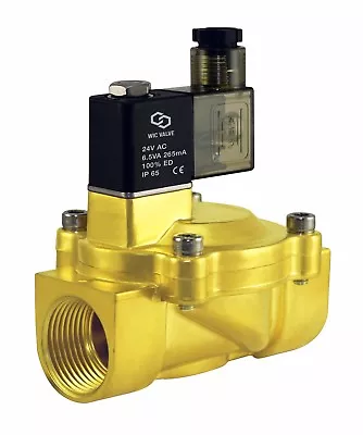 $64.99 • Buy 1  Inch Low Power Consumption Brass Electric Solenoid Process Valve NC 24V AC