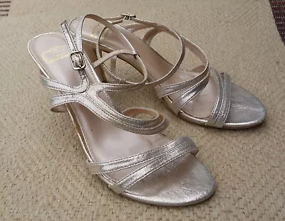 LOTUS Hallmark Gold Strappy Shoes 3 1/4  Heels UK Size 6 (EU 39) • £5