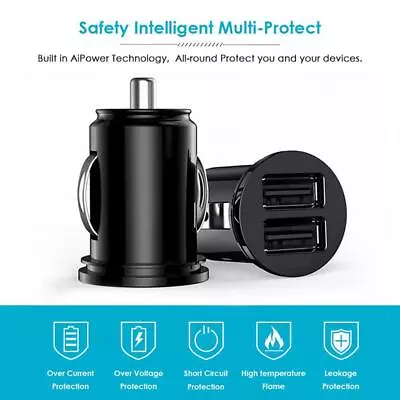 Fast Car Charger Dual USB Car Charger Cigarette Lighter Socket 2022 U8J1 • $2.74