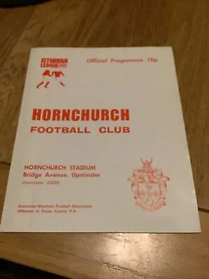 Hornchurch V Walton & Hersham Football Programme 1977/78 • £1.99