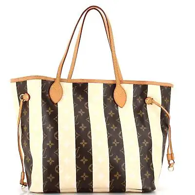 $2744.50 • Buy Louis Vuitton Neverfull Tote Limited Edition Monogram Rayures MM Brown, Neutral