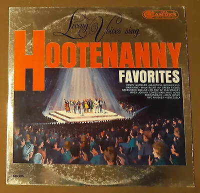 Living Voices Sing Hootenanny Favorites By RCA Camden Records 33rpm VINYL LP • $9.95