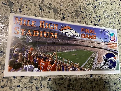 Denver Broncos Final Game Mile High Stadium Colorado Dec 2000 Usps Postal Cover • $0.99