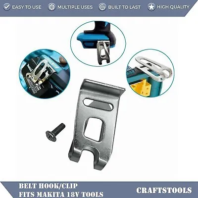 3PCS For Makita 18V Cordless Hammer Drill Belt Hook/Clip For BHP452 BHP452HW NEW • $6.69