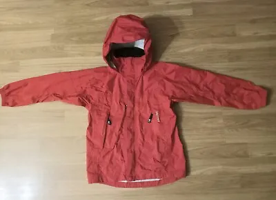 Marmot Waterproof Jacket Youth Medium Red Gray Lining/Membrane Hooded Boys Girls • $9.60