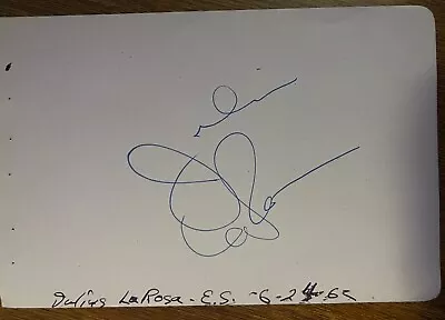 Vintage Singer JULIUS LaROSA Signed Album Page  • $10