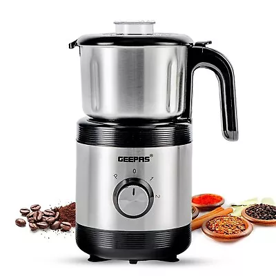 Coffee Grinder 450W Electric Wet & Dry Grinder Beans Nuts Spice Grinding Mill • £38.59