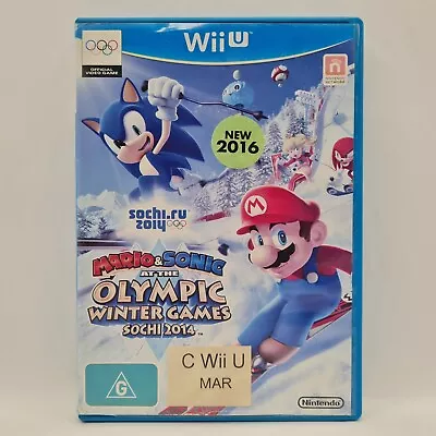 Nintendo Wii U Mario & Sonic Olympic Winter Games Sochi 2014 Ex-Library VG Disc • $24.99