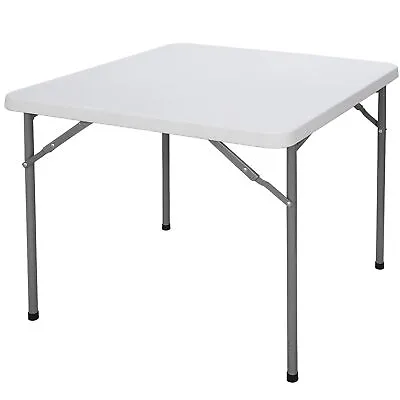 3ft Multipurpose Square Card Table Garden Yard Beach Family Picnic White  • $52.58