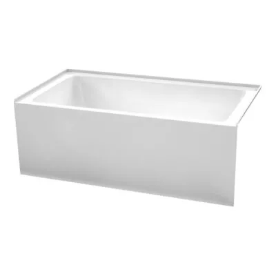 Wyndham Collection Grayley 60x32  Acrylic Alcove Bathtub In Nickel/White • $844