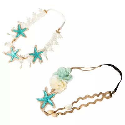 2PCS Shell Wave Headband Mermaid Hair Accessories For Women Shell Headband • $11.36