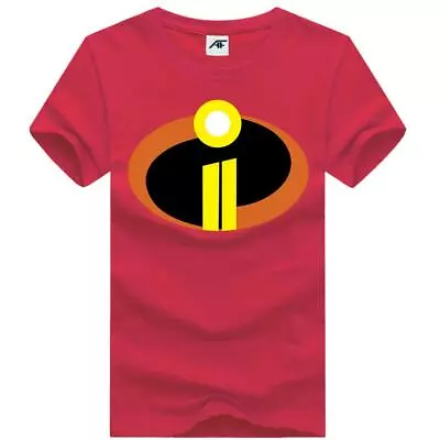 Mens The Incredibles Logo Round Neck Printed T Shirt Short Sleeve Top Tee • £9.96